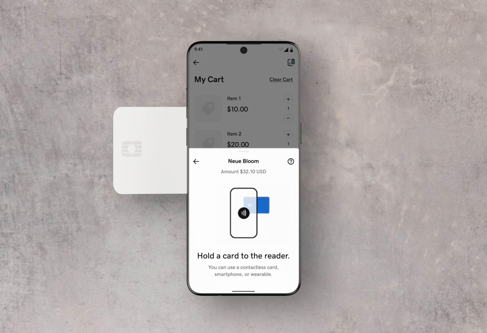 Contactless payment being processed
